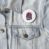 Breakdance Meow - Urban Graffiti Cat Dance Button (Beispiel)