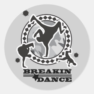 Breakdance Runder Aufkleber