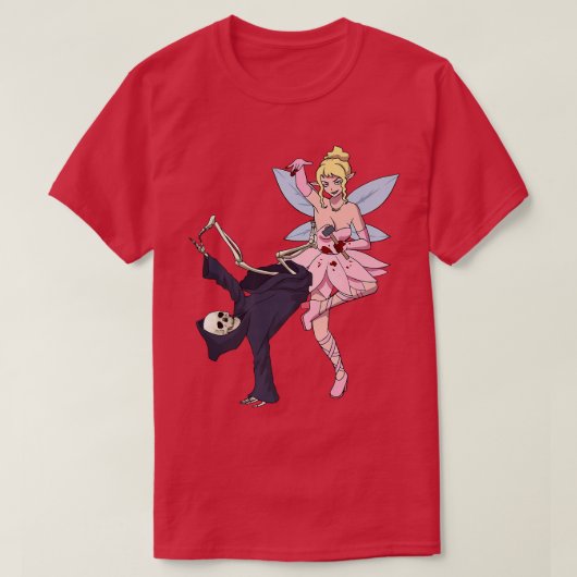 Breakdance Sensenmann Skeleton Beängstigend Tooth T-Shirt (Design vorne)