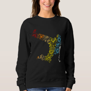 Breakdance Sillhouette Street Dance Breakdance 1 Sweatshirt