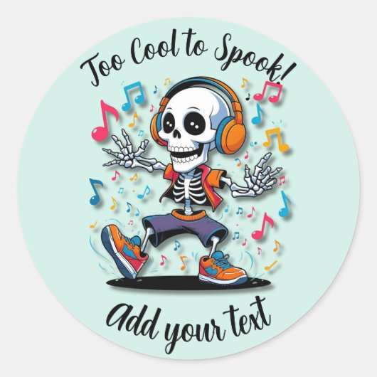 Breakdance Skeleton – Halloween Stickers (Vorderseite)