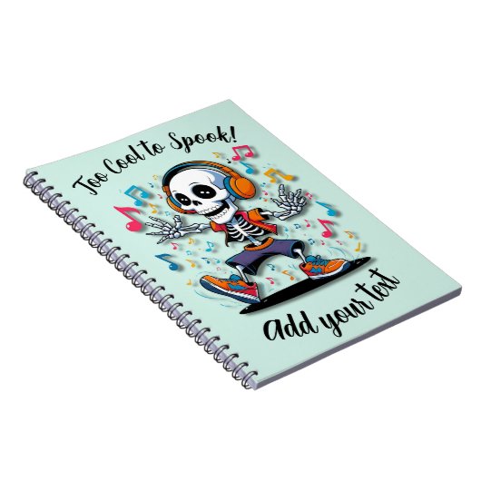 Breakdance Skeleton Vibes - Halloween-Notebook Notizblock (Rechte Seite)