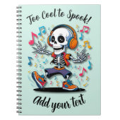 Breakdance Skeleton Vibes - Halloween-Notebook Notizblock (Vorderseite)