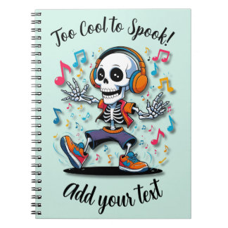 Breakdance Skeleton Vibes - Halloween-Notebook Notizblock