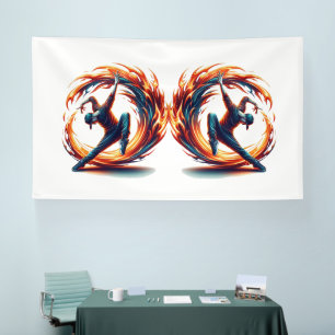 Breakdance Street Fire with Urban Energy Banner