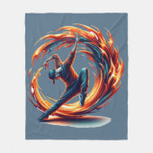 Breakdance Street Fire with Urban Energy Fleecedecke (Vorderseite)