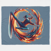 Breakdance Street Fire with Urban Energy Fleecedecke (Vorderseite (Horizontal))