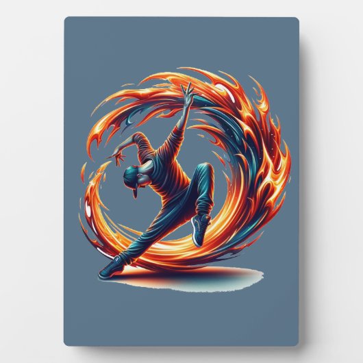 Breakdance Street Fire with Urban Energy Fotoplatte (Vorderseite)