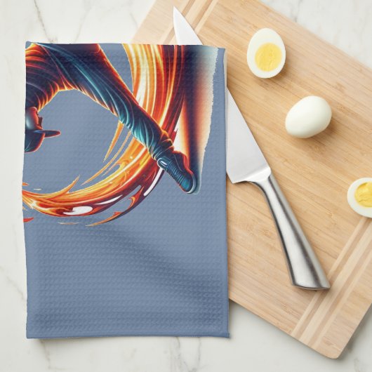 Breakdance Street Fire with Urban Energy Geschirrtuch (Viertel Falte)