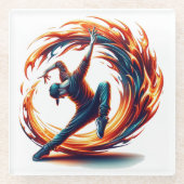 Breakdance Street Fire with Urban Energy Glasuntersetzer (Vorderseite)