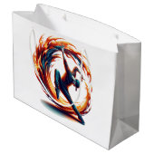 Breakdance Street Fire with Urban Energy Große Geschenktüte (Rückseite Schrägansicht)