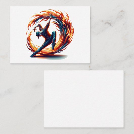 Breakdance Street Fire with Urban Energy Mitteilungskarte (Vorne/Hinten)