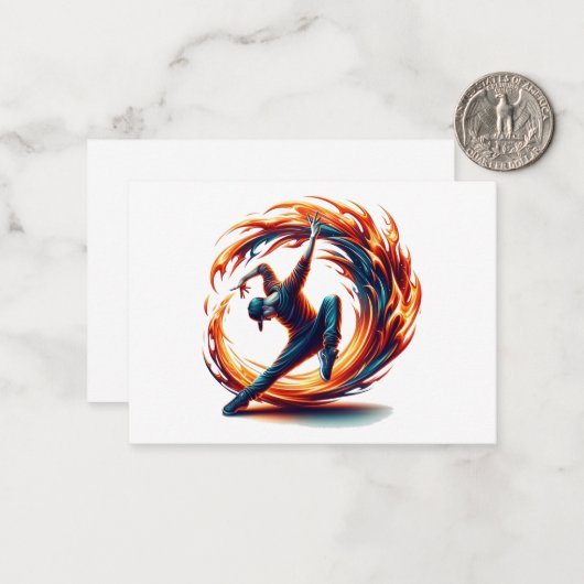 Breakdance Street Fire with Urban Energy Mitteilungskarte (Vorderseite/Rückseite Beispiel)