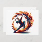 Breakdance Street Fire with Urban Energy Postkarte (Vorne/Hinten)