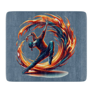 Breakdance Street Fire with Urban Energy Schneidebrett