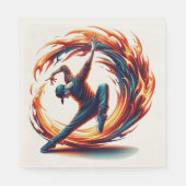 Breakdance Street Fire with Urban Energy Serviette (Vorderseite)