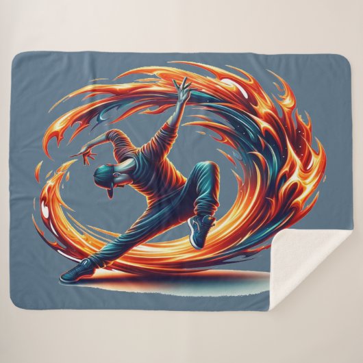 Breakdance Street Fire with Urban Energy Sherpadecke (Vorderseite (Horizontal))
