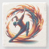 Breakdance Street Fire with Urban Energy Steinuntersetzer (Vorderseite)