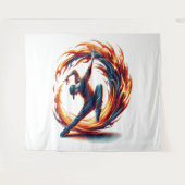 Breakdance Street Fire with Urban Energy Wandteppich (Vorderseite (Horizontal))