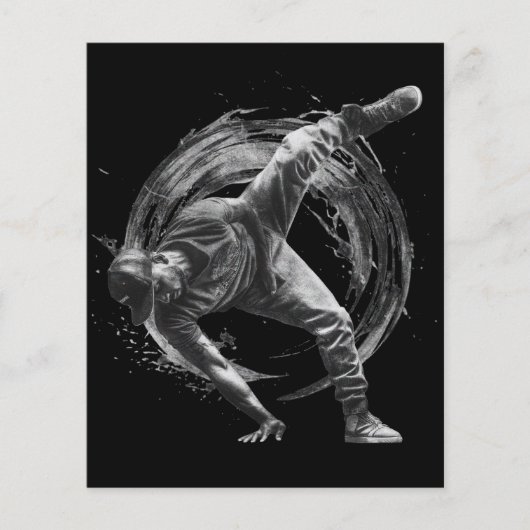 Breakdance Urban Style Monochrome Motion Art (Vorderseite)