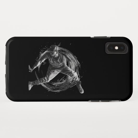 Breakdance Urban Style Monochrome Motion Art Case-Mate iPhone Hülle (Rückseite (Horizontal))