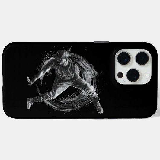 Breakdance Urban Style Monochrome Motion Art Case-Mate iPhone Hülle (Rückseite (Horizontal))