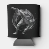 Breakdance Urban Style Monochrome Motion Art Dosenkühler (Rückseite)