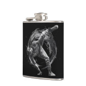 Breakdance Urban Style Monochrome Motion Art Flachmann (Links)