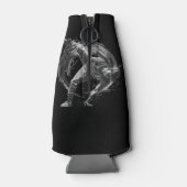 Breakdance Urban Style Monochrome Motion Art Flaschenkühler (Rückseite)