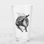 Breakdance Urban Style Monochrome Motion Art Glas (Rückseite)