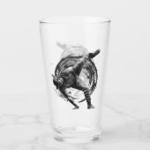 Breakdance Urban Style Monochrome Motion Art Glas (Vorderseite)
