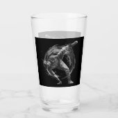 Breakdance Urban Style Monochrome Motion Art Glas (Rückseite)