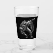 Breakdance Urban Style Monochrome Motion Art Glas (Vorderseite)
