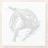 Breakdance Urban Style Monochrome Motion Art Glasuntersetzer (Rückseite)