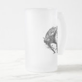 Breakdance Urban Style Monochrome Motion Art Mattglas Bierglas (VorderseiteRechts)