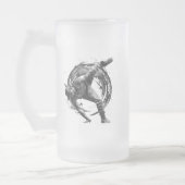 Breakdance Urban Style Monochrome Motion Art Mattglas Bierglas (Links)