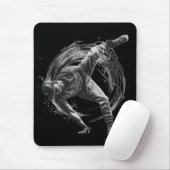 Breakdance Urban Style Monochrome Motion Art Mousepad (Mit Mouse)