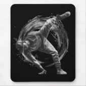 Breakdance Urban Style Monochrome Motion Art Mousepad (Vorne)