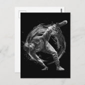 Breakdance Urban Style Monochrome Motion Art Postkarte (Vorne/Hinten)