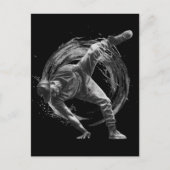 Breakdance Urban Style Monochrome Motion Art Postkarte (Vorderseite)