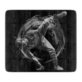 Breakdance Urban Style Monochrome Motion Art Schneidebrett