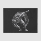Breakdance Urban Style Monochrome Motion Art Seidenpapier (Vorderseite)