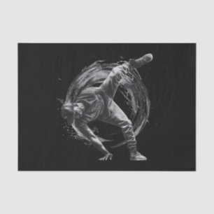 Breakdance Urban Style Monochrome Motion Art Seidenpapier
