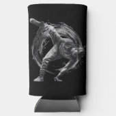 Breakdance Urban Style Monochrome Motion Art Selters Dosenkühler (Rückseite)