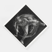 Breakdance Urban Style Monochrome Motion Art Serviette (Ecke)