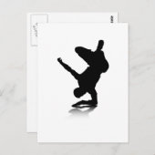 Breakdancer (auf Ellenbogen) Postkarte (Vorne/Hinten)