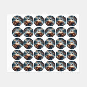 Breakdancer in action, Ai, Action in der Galaxie Etiketten (Blatt)