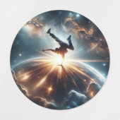 Breakdancer in action, Ai, Action in der Galaxie Etiketten (Design 1)