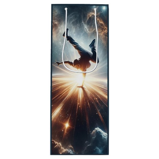 Breakdancer in action, Ai, Action in der Galaxie Geschenktüte Für Weinflaschen (Vorderseite)