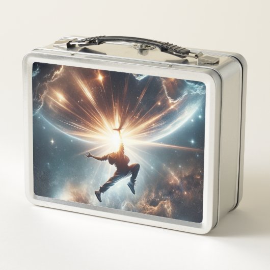 Breakdancer in action, Ai, Action in der Galaxie Metall Brotdose (Rückseite)